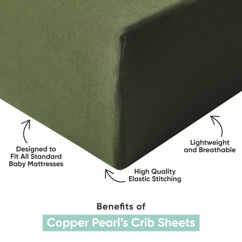 Copper Pearl Premium Knit Baby Crib Sheets for Standard Mattresses, Breathable and Soft, Camel - Image 2